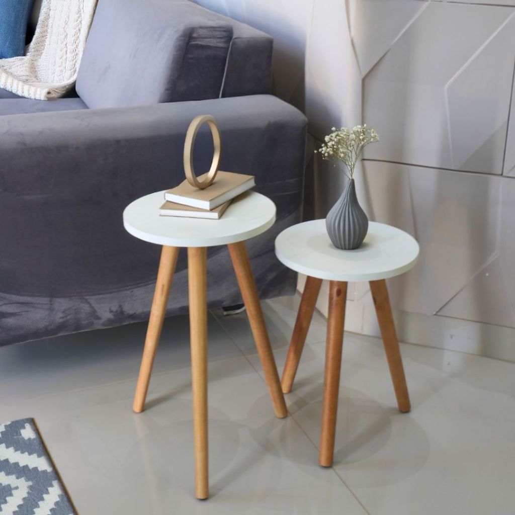 Mesa Pé Palito De Apoio E Lateral Sofa Mdf ou Mdp E Madeira