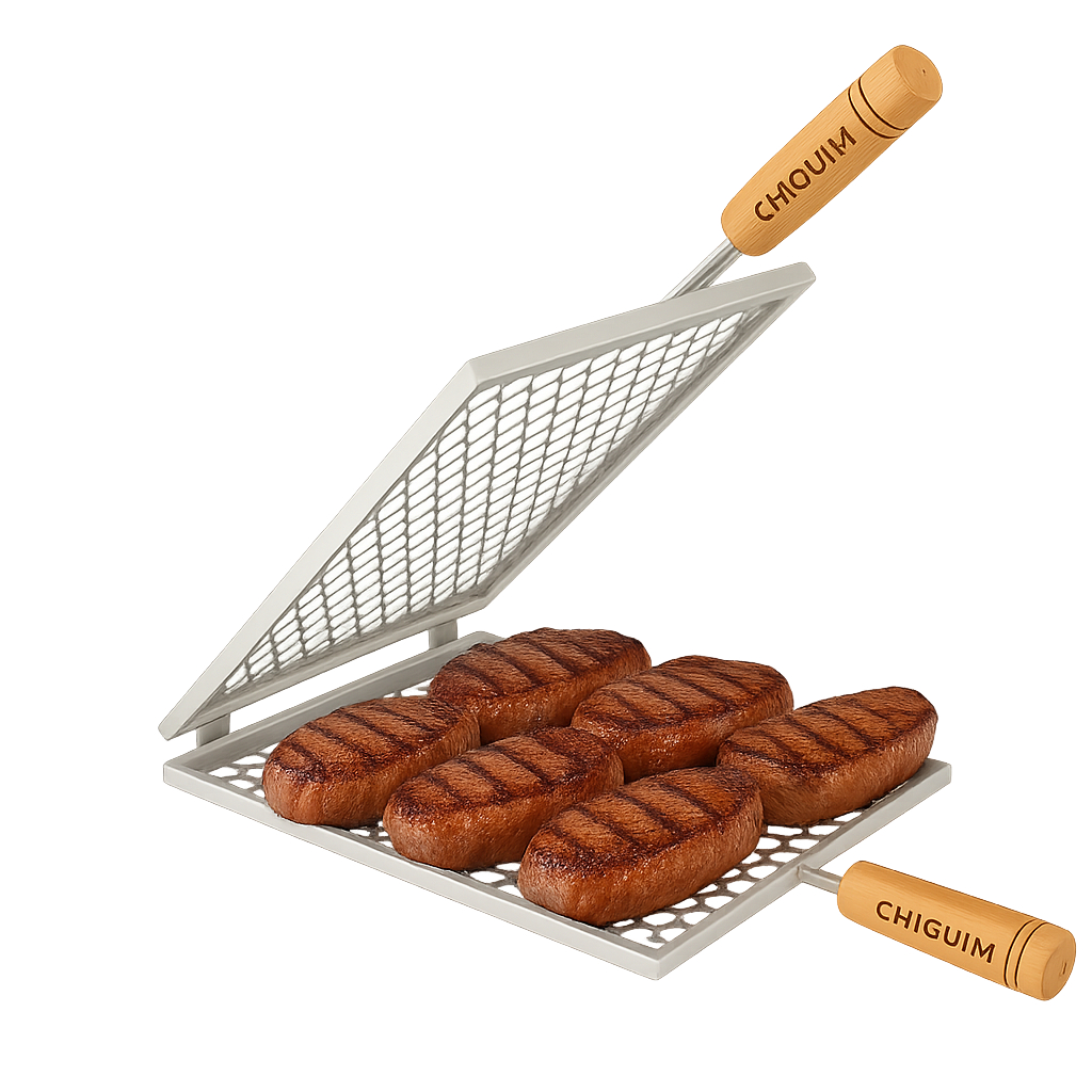 Grelha Abaulada Assar Peixe Frango Linguiça Promoção 47x25