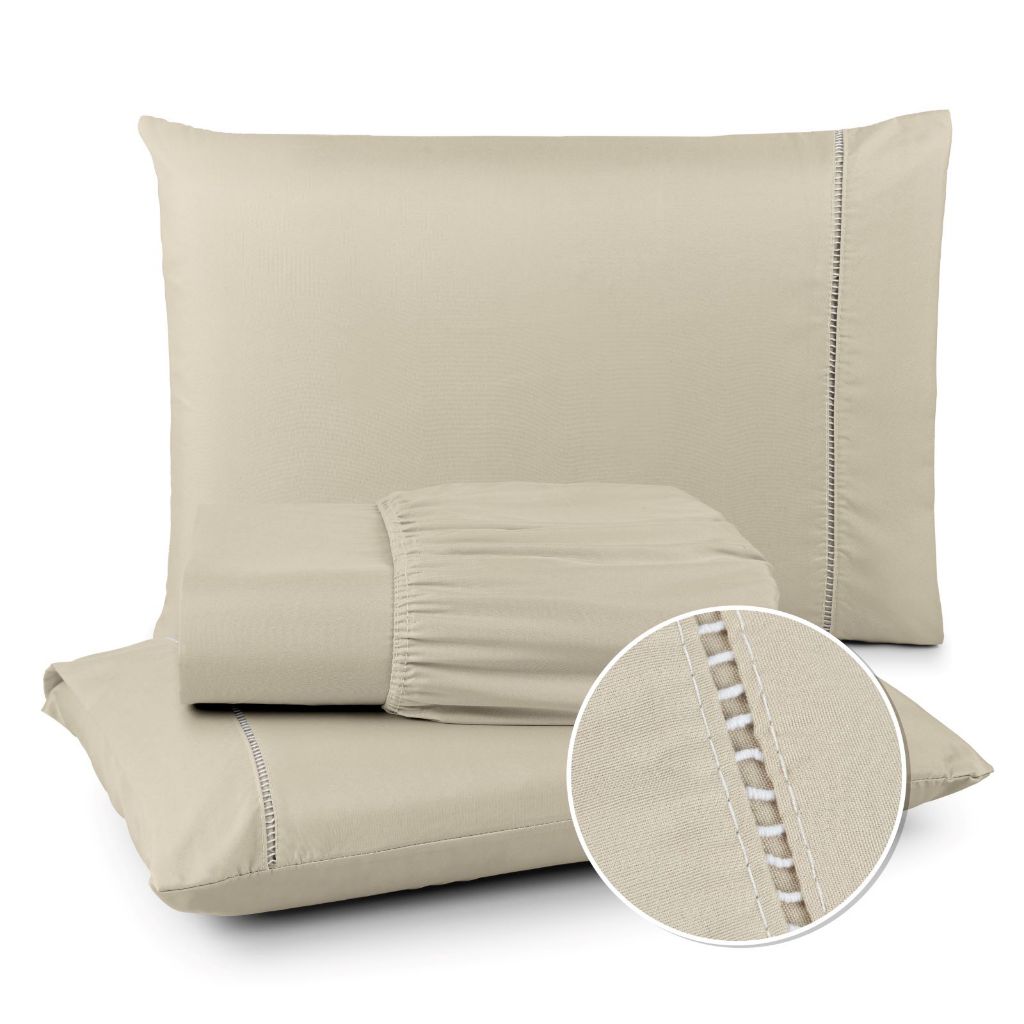 Jogo de Lençol Berço Solteiro Casal Queen King 02 e 03 Peças Toque Suave 400 Fios Micropercal Com Ponto Palito