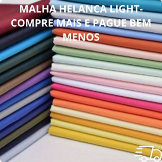 Tecido Helanca Light no Metro, Com 10,15,20,30 ou 40 MetrosLargura 1,80 cm-Varias cores em Oferta na Shopee