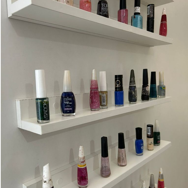 Expositor Prateleira Esmalte Unhas Cabine Salão De Cabelo Unhas Prateleira De Expor Beleza Modelo