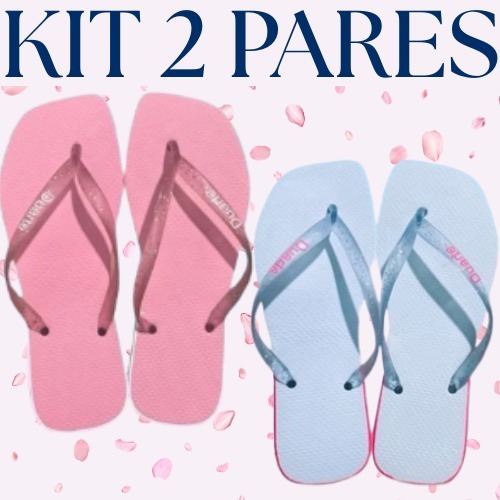 Kit 2 Pares de Chinelo Sandália Feminino Adulto com Glitter Promoçao Mais Vendidos