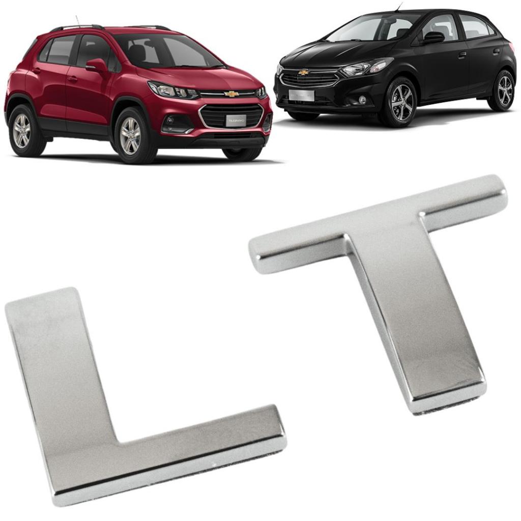 Emblema LT Tampa Traseira Tracker Onix Prisma Cruze Cobalt Celta Spin S10