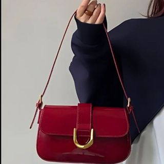 Bolsa Feminina Transversal Tendencia Moda Verniz Alça Ajustavel Elegante De Ombro Detalhe Fivela em Oferta na Shopee