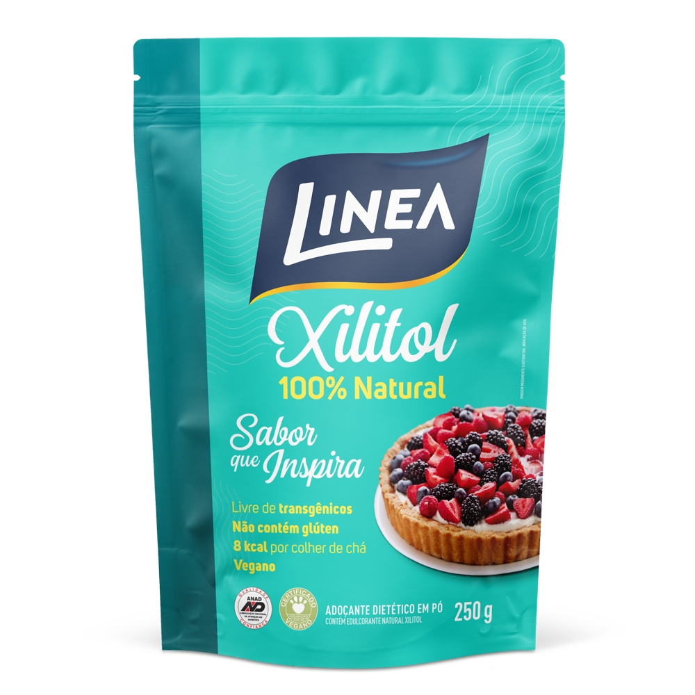 Adoçante em pó Xilitol Linea 250g em Oferta na Shopee
