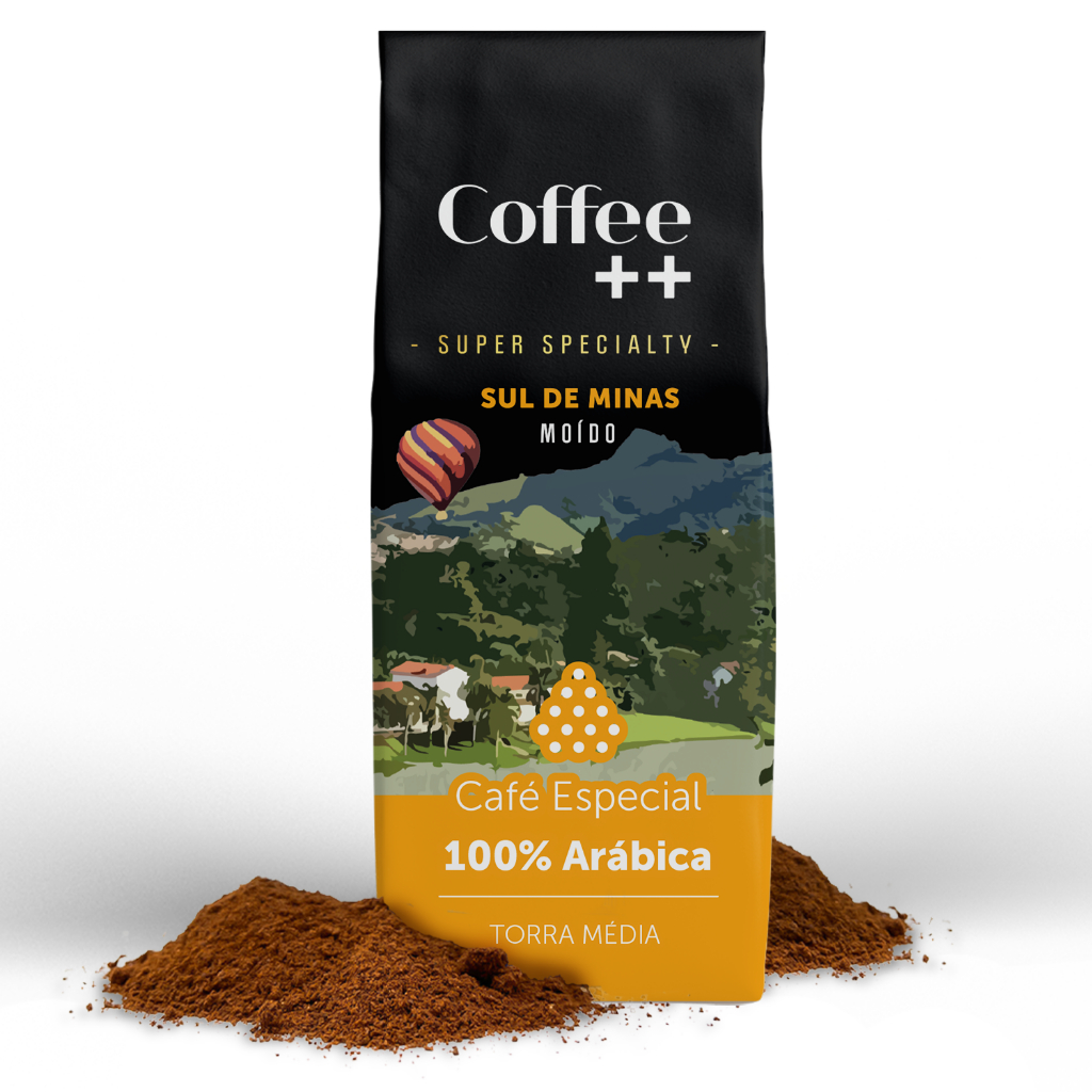 Café Especial Torrado e Moído Sul de Minas Coffee Mais - 100% Arábica - Torra Média - 250g em Oferta na Shopee