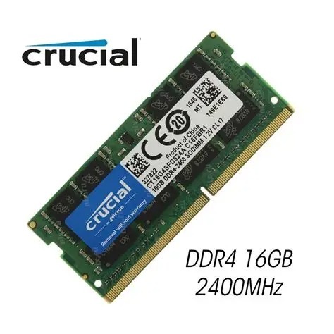 Memória RAM Crucial 16GB DDR4 2400MHz – Notebook