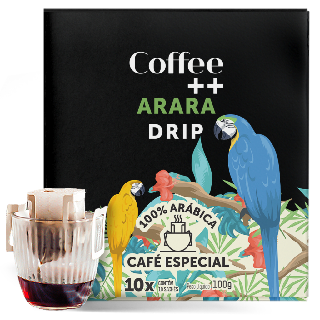 Kit 10 Sachês Café Especial ARARA Coffee Mais - Drip Coffee em Oferta na Shopee