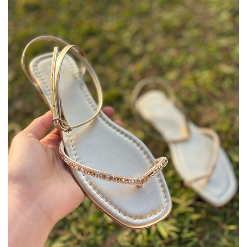 Sandália Rasteirinha Feminina rasteira de dedo feminina