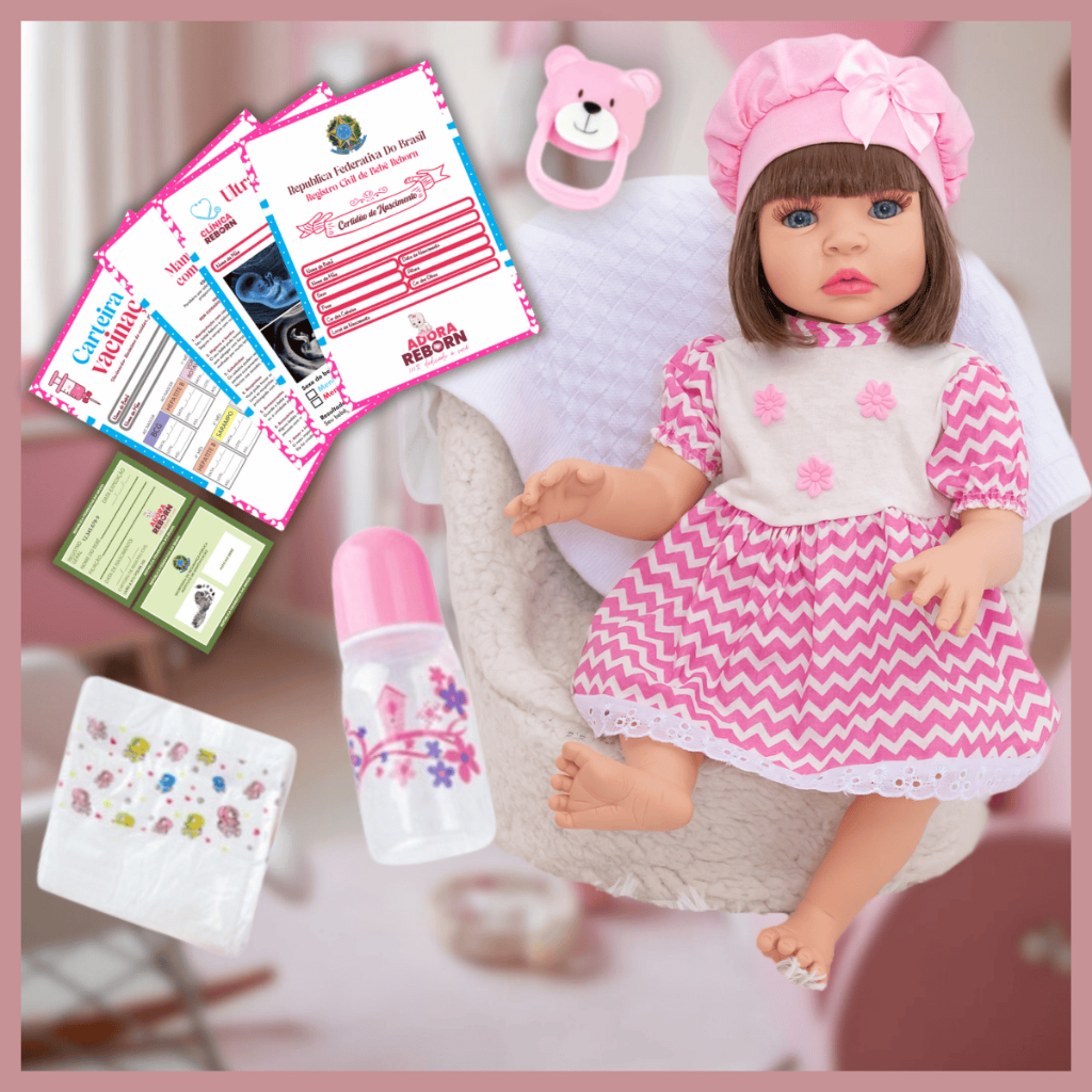 Bebê Reborn Luxo Boneca Realista de Silicone Pode Dar Banho Envio Imediato - Mom & Baby