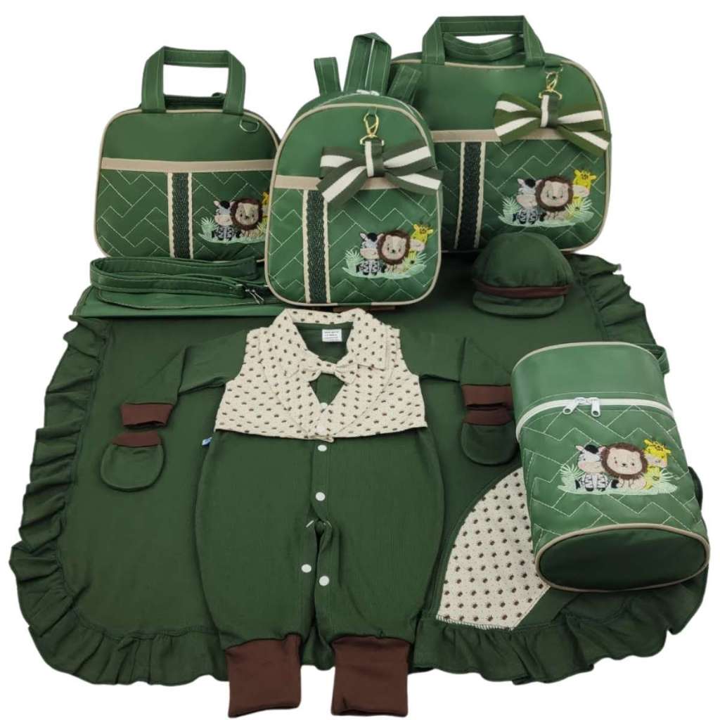 Kit Bolsa Maternidade Menino Varias Cores  + Saída Maternidade