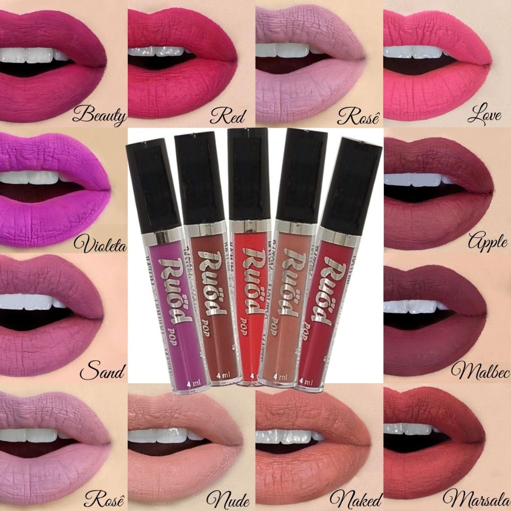 Batom Líquido Efeito Matte - Ruöd Pop