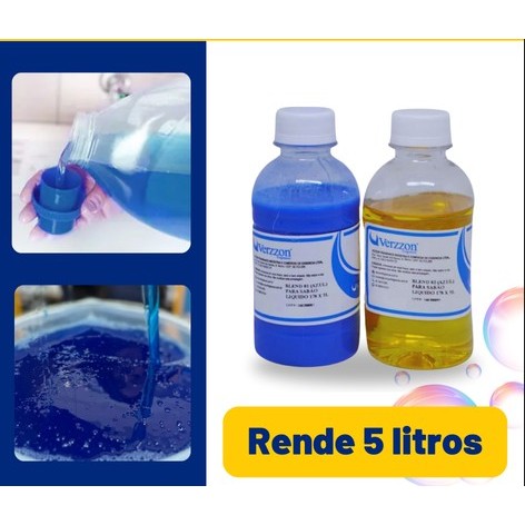Base para Sabão Líquido Lava Roupas Azul Rende 5 Litros 184gr Verzzon em Oferta na Shopee