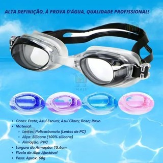 Óculos de Natação Alta Definição, à prova d'água, adultos e adolescentes, conforto e estilo para suas aventuras na água! em Oferta na Shopee