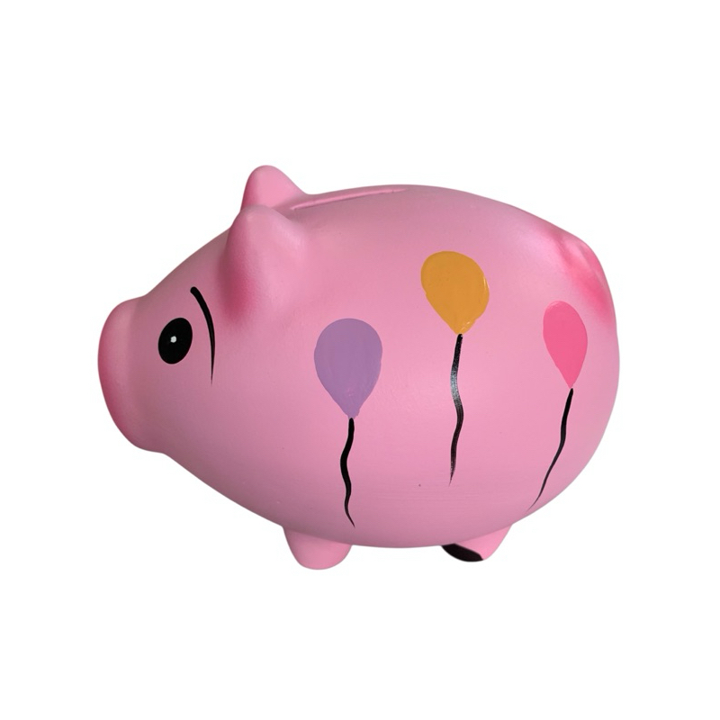 Porco Bolinha Balão Cofre Cofrinho  Porta moedas em Cerâmica