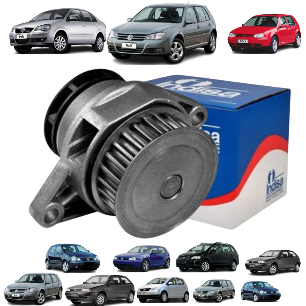 Bomba D´Água Para veículos Volkswagen: Gol G2 G3 G4 Fox Golf Kombi Polo Saveiro Spacefox CrossFox e Voyage 1.0/1.6 em Oferta na Shopee