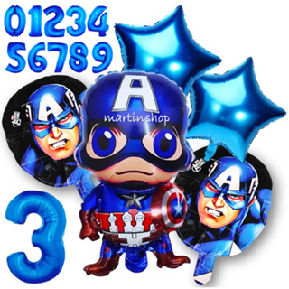 6 Balões Capitão América Marvel Homem Aranha Homem de Ferro em Oferta na Shopee