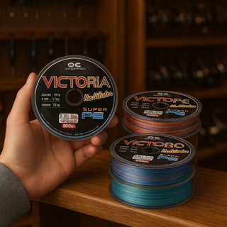 Linha de Pesca 8X Multicolor 100% FIBER Victtori Maruri Super PE Para Carretilha e Molinete