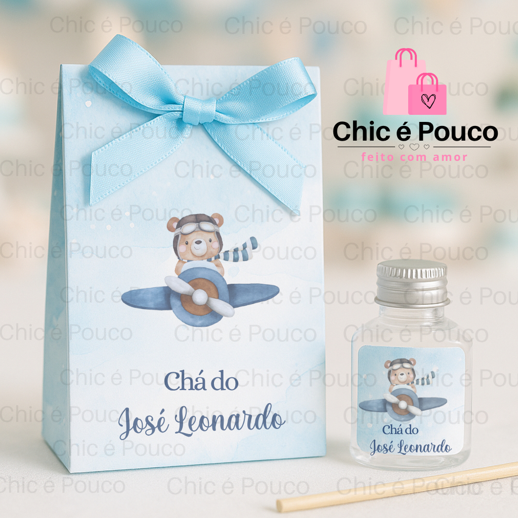 Aromatizador Ursinho Aviador 20 Lembrancinha Chá de Bebê, Chá de Fraldas e Maternidade em Oferta na Shopee
