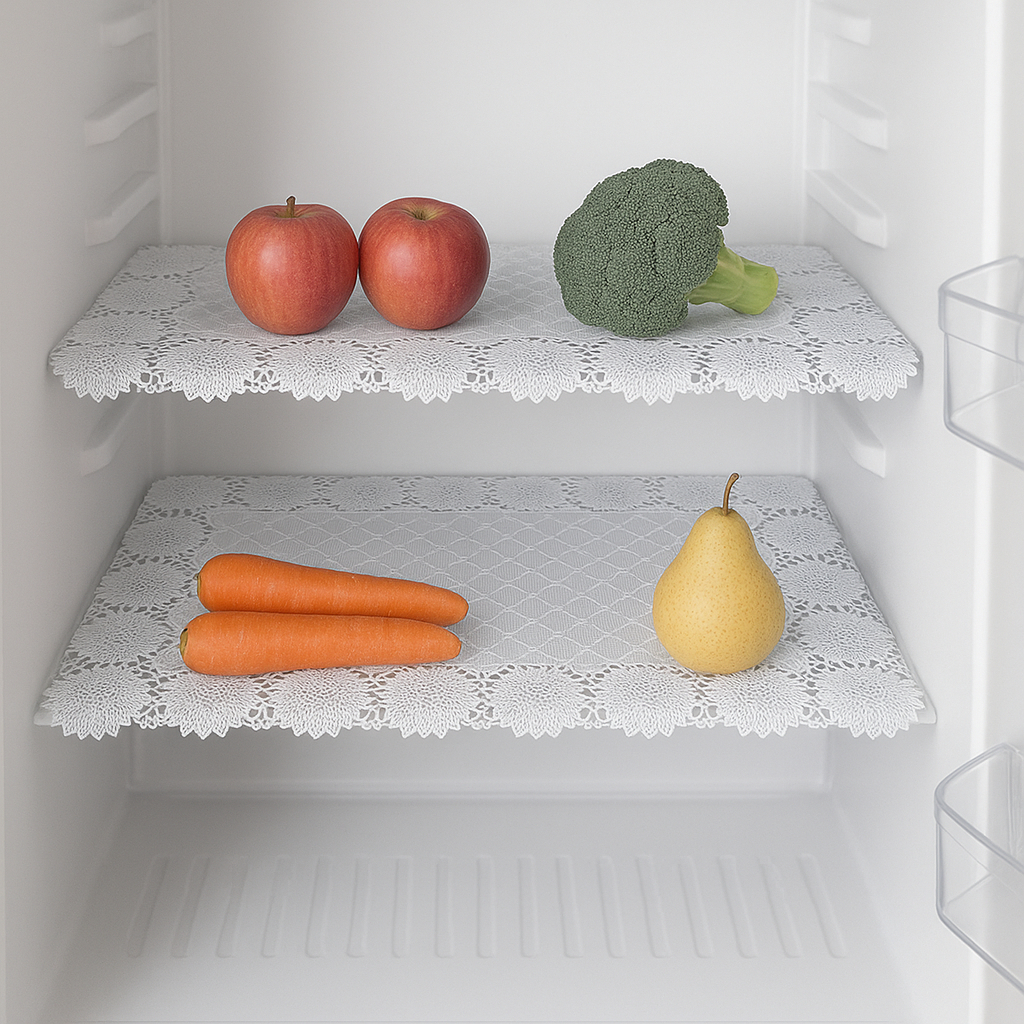 Kit 3 Toalhas de Geladeira PVC Renda Centro Bandeja Lavável 45x30cm — imagem 2 de 2