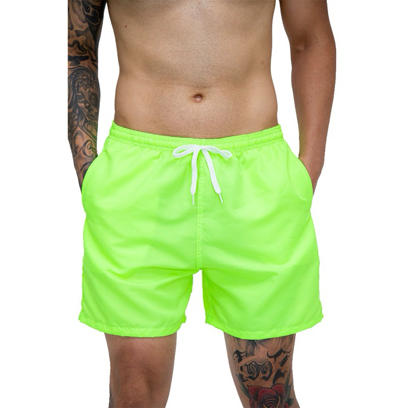 Short Tactel Elastano Liso Mauricinho Secagem Rápida Praia Corrida Treino Academia Premium RAD