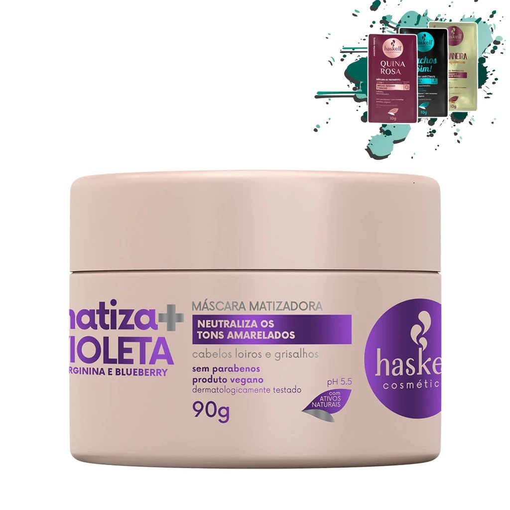 Máscara Matiza Mais Violeta 90gr Haskell em Oferta na Shopee