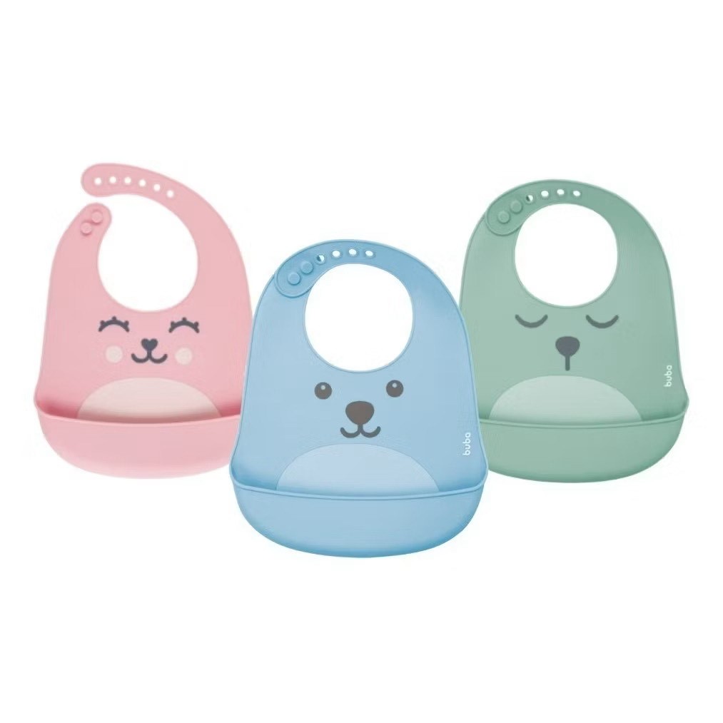 Babador de Silicone Com pega migalhas Gumy babador impermeável bebe Buba babador