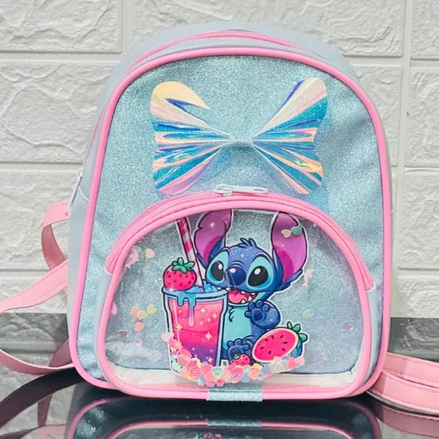 Mochila Infantil Stitch menina Ideal para Escola Creche Passeios com Alça Regulável,ENVIO IMEDIATO