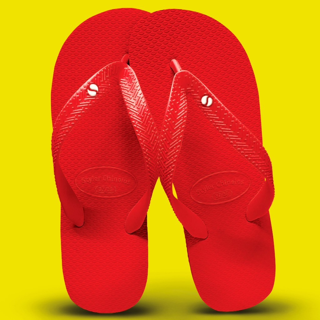 Chinelo Masculino Solado Vermelho com Alça Vermelho