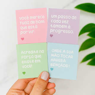 Mini Cartão de Agradecimento - Frases Motivacional Biblia Coragem Mulher 4x5cm Pronta Entrega em Oferta na Shopee