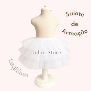 Saiote Anágua Tutu Infantil para Vestido de Festa Menina Saia de Armação Volumoso em Oferta na Shopee