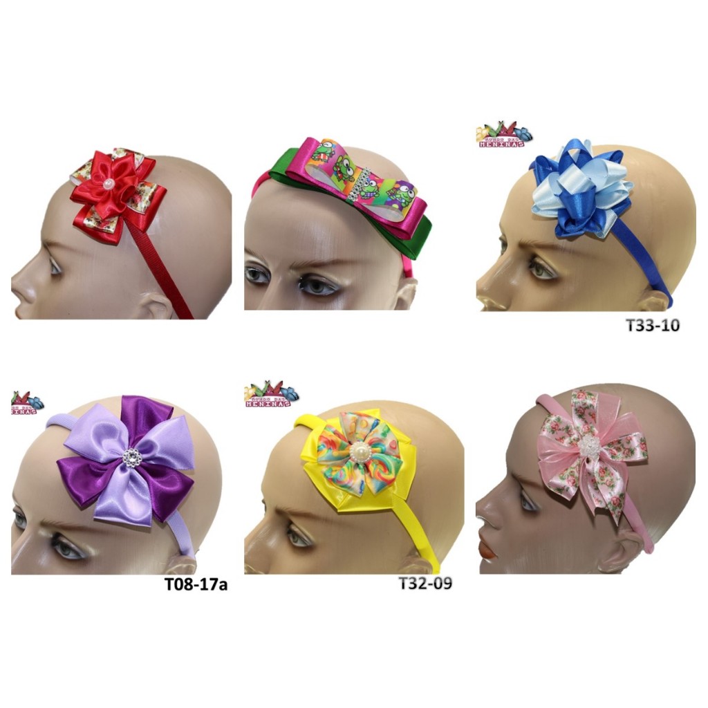 6 Tiara / Arquinho Encapada Infantil Direto Da Fabrica Com Laço Boutique e Strass A partir de 1 ano