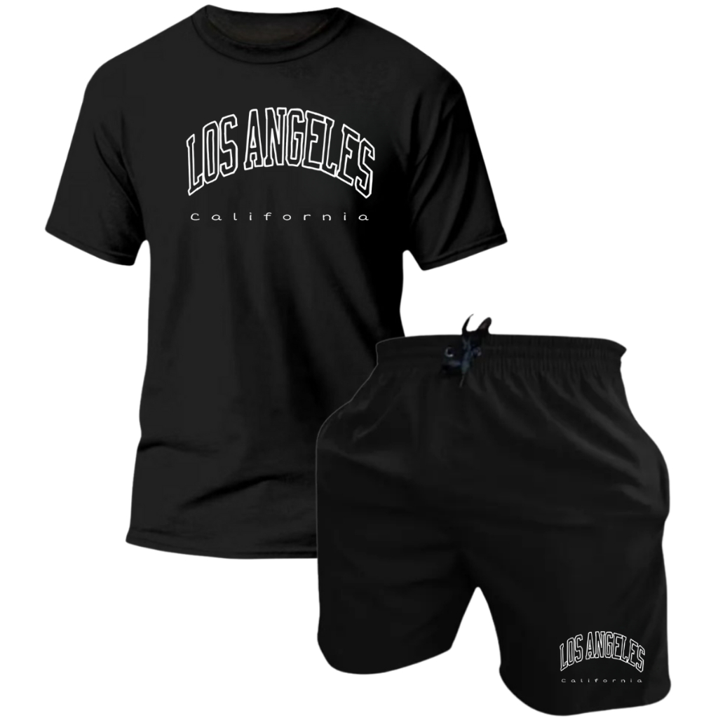 Kit Camisa Bermuda Lançamento Estampada Mauricinho Praia Esporte