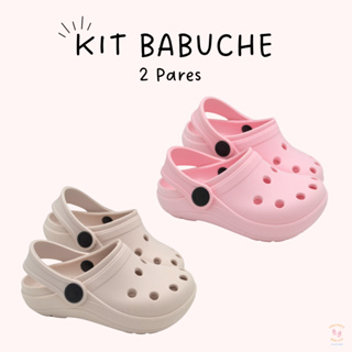 Kit 2 pares Babuche Sandália Infantil Várias Cores Infantil Menina Menino em Oferta na Shopee