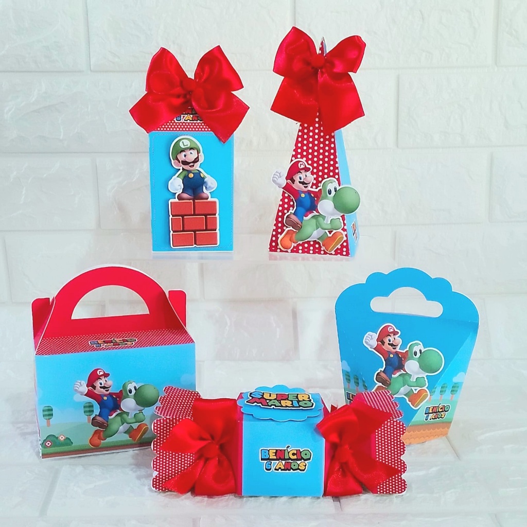 Kit festa Mario Bros-Lembrancinhas personalizadas- Caixas personalizadas-Papelaria Personalizada-Lembrancinha de festa