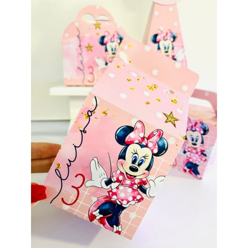 Kit Festa Personalizado Tema Minnie Vermelha • Personalizados Aniversário Infantil • Mês Versário -Pegue e monte