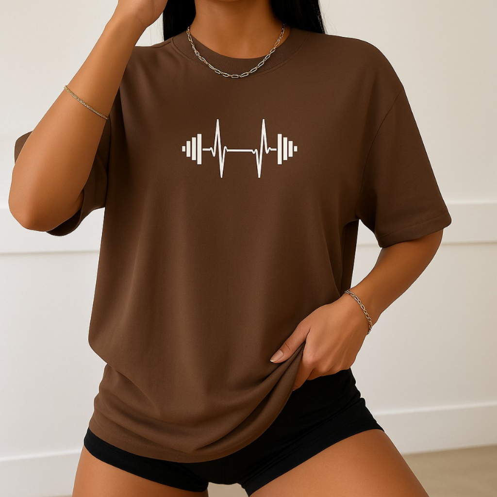 Camiseta Oversized Streetwear Academia Algodão Batimento Peso BT