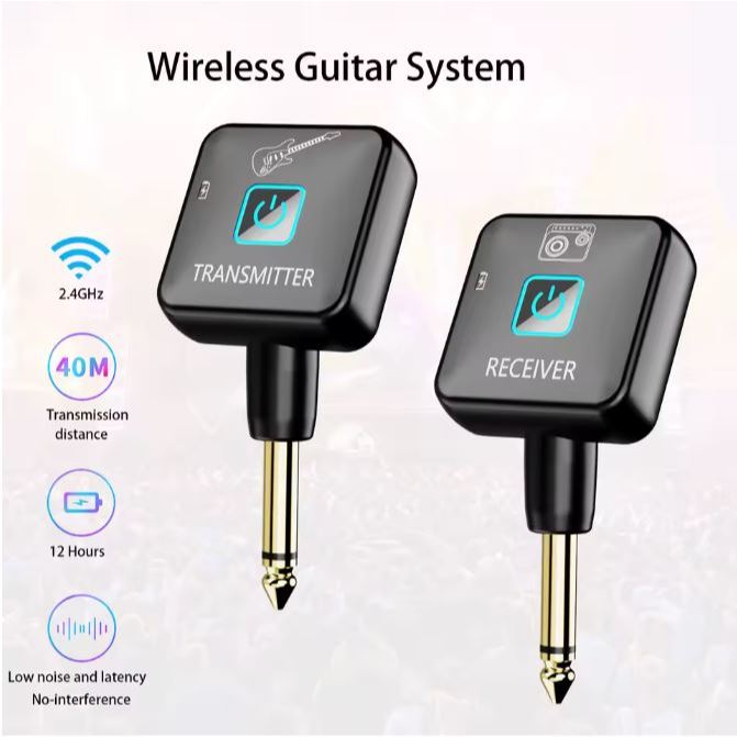 Receptor E Transmissor De Guitarra Sem Fio 2.4g De 8 Canais com Led Promoção