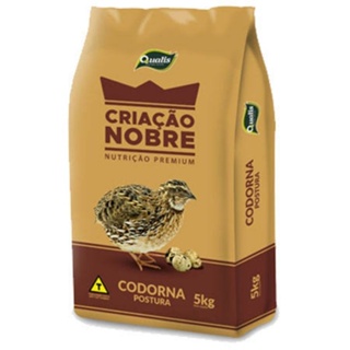 Ração Codornas Criação  Nobre  Rica em 22% de proteína pacote de 5kg em Oferta na Shopee