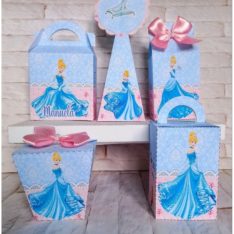 Kit festa - Lembrancinhas personalizadas Cinderela - papelaria - caixinhas PERSONALIZADAS - LEMBRANCINHAS DE FESTA