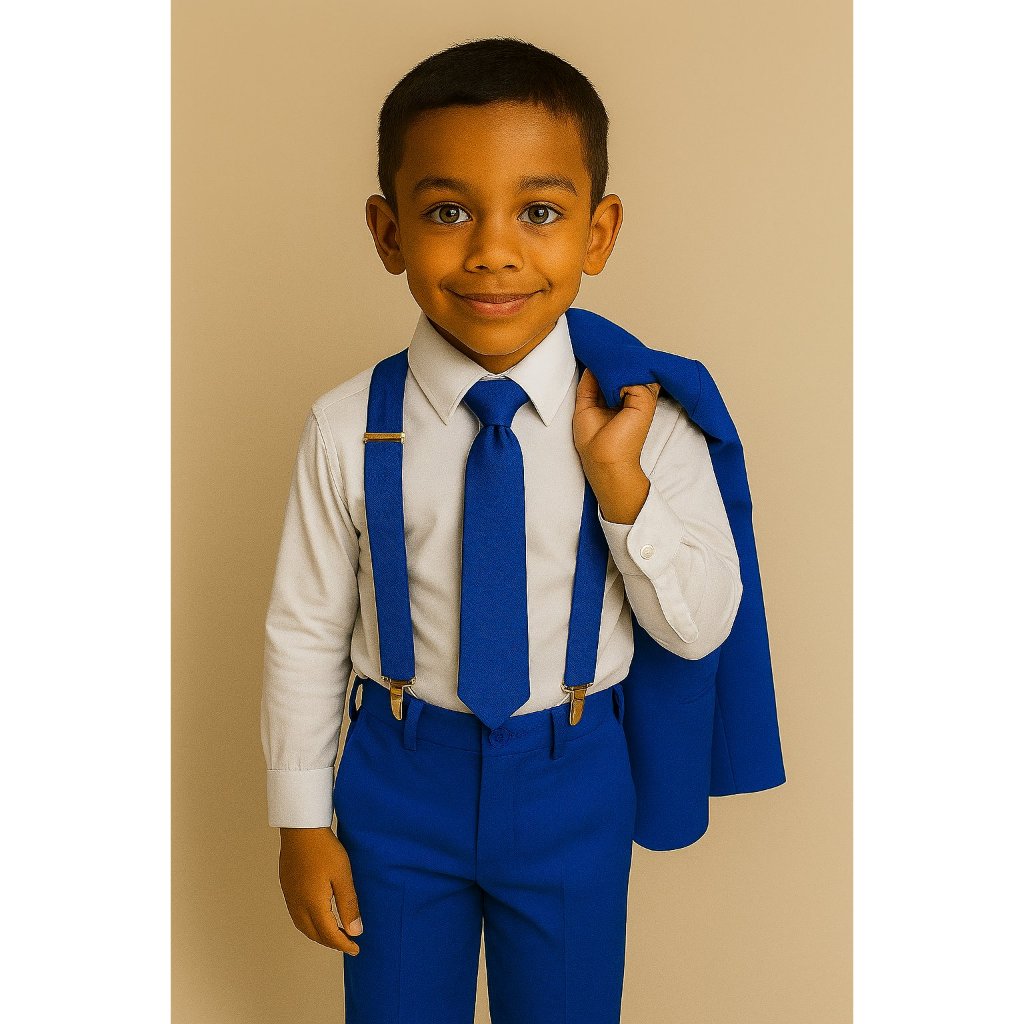 Conjunto Menino Festa Blazer Social Bebe suspensório Gravata