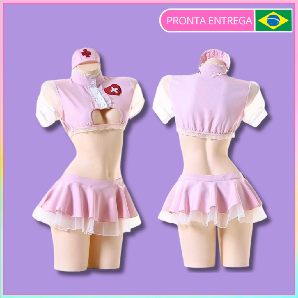Fantasia Enfermeira Cosplay Conjunto Kawaii Fantasia Halloween Enfermeira
