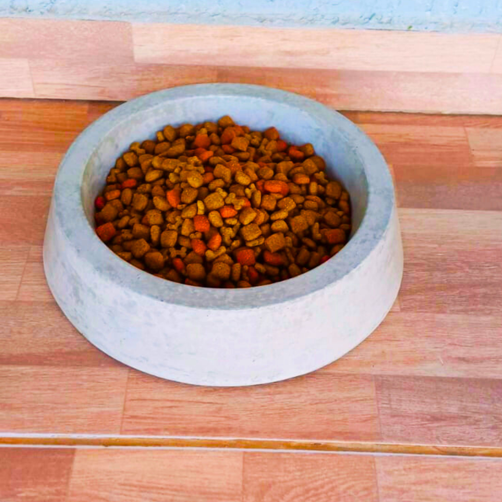 Bebedouro Pet750ml Comedouro médio até 400gm cimento granitina resinado Pesado Para pets