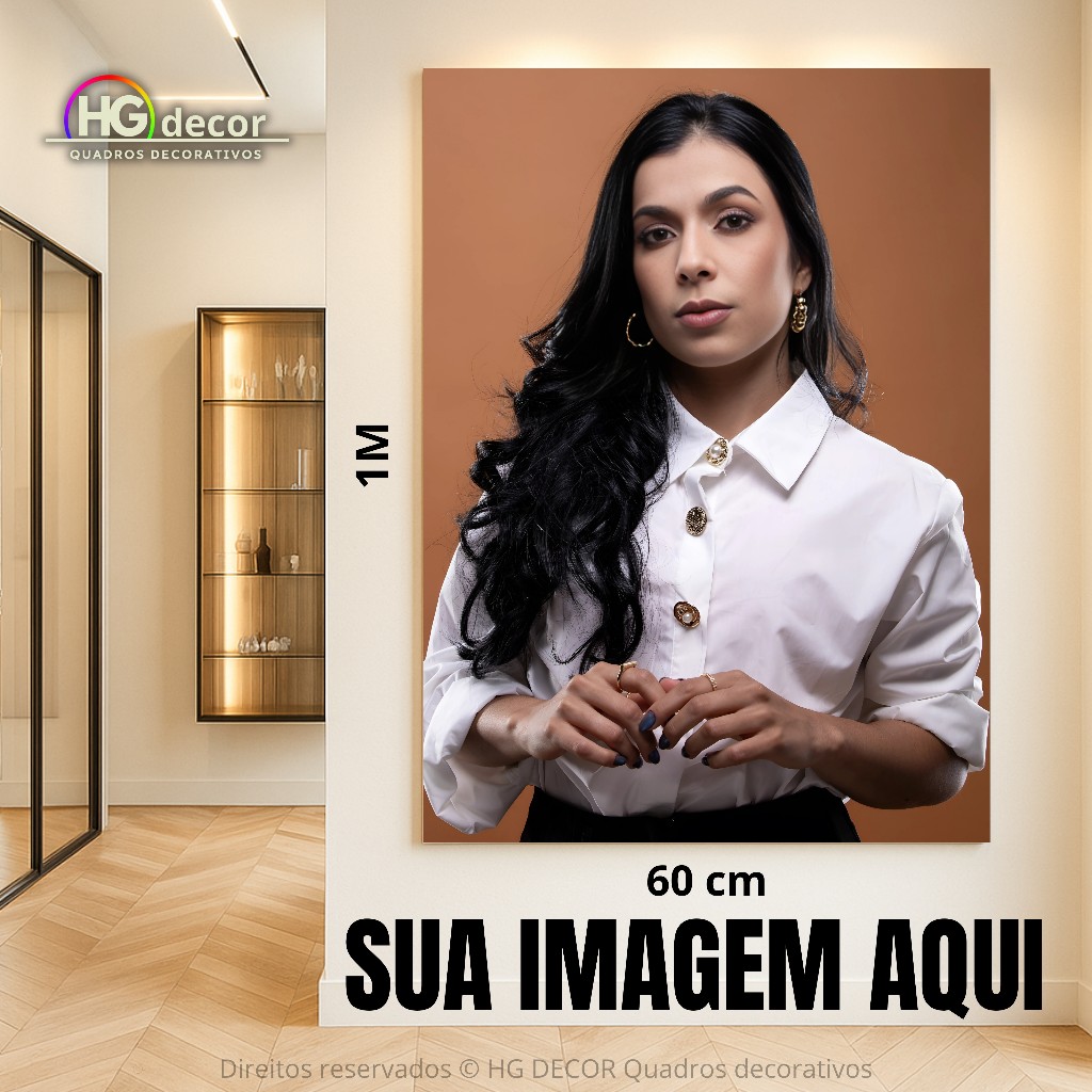 Quadro PERSONALIZADO Decorativo Grande Com Sua Imagem- Personalizamos com Sua Foto -  (Quadro Grande) Mais tamanhos