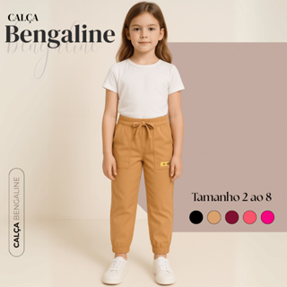 Calça Bengaline Infantil Feminina Menina Moda Passeio Blogueirinha Rosa Preto Bordô Bege Inverno Top em Oferta na Shopee