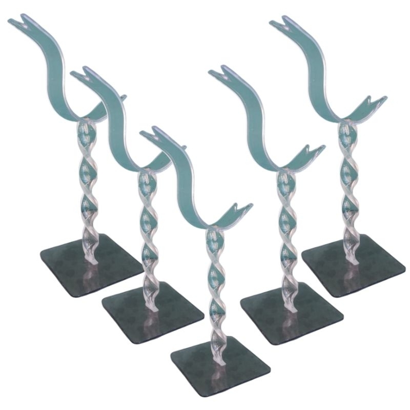 Kit 5 Expositor Para Calçado Haste Torcida De Acrílico 23cm