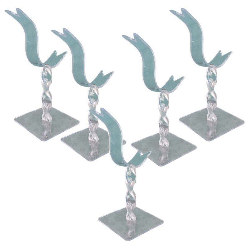 Kit 5 Expositor Para Calçado Haste Torcida De Acrílico 18cm