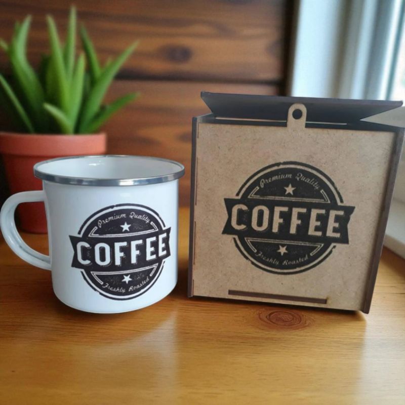 Caneca Ágata com Caixa MDF Personalizada