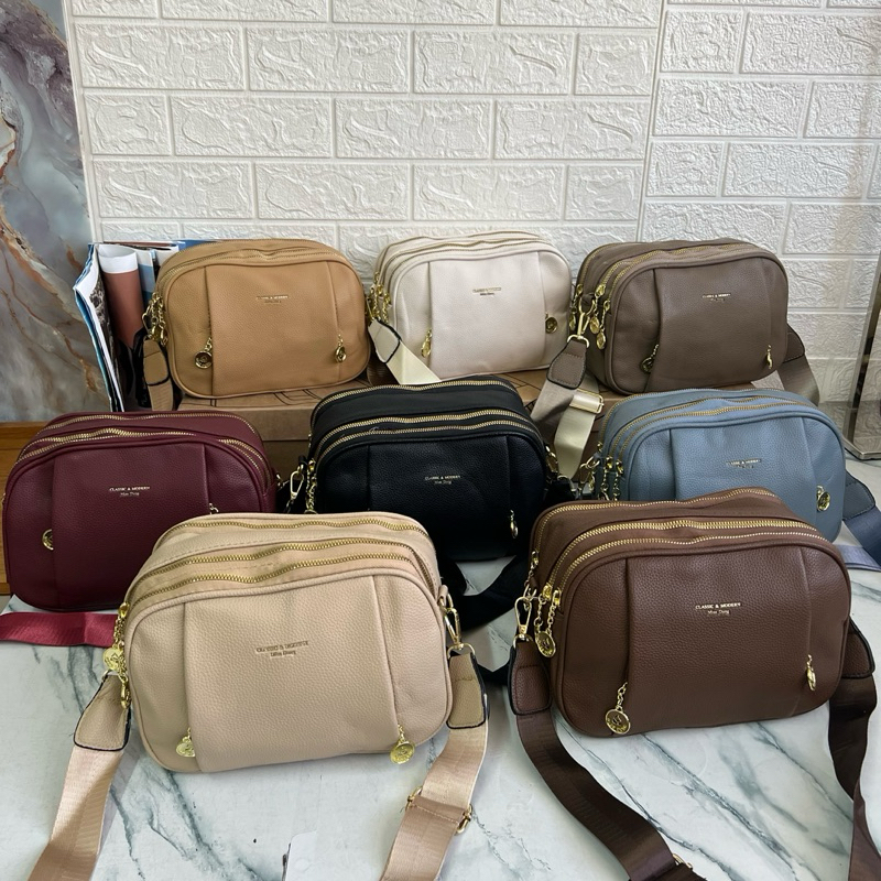 bolsa feminina baú 3 divisões alça de mão e transversal em Oferta na Shopee