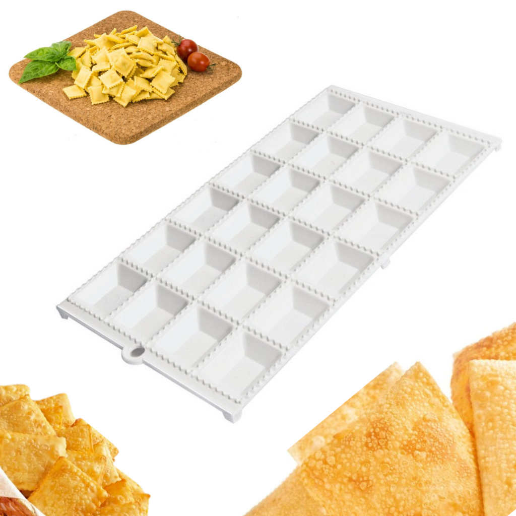 Forma Para Modelar Fazer Ravioli Mini Pasteis Recheado Com 24 Cavas Cavidades em Oferta na Shopee
